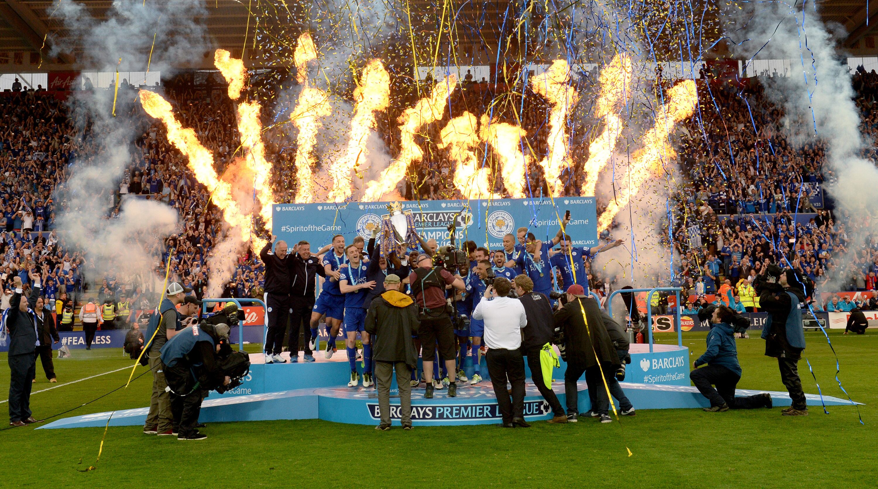 Leicester City celebrando la Premier League. Foto: Getty Images.