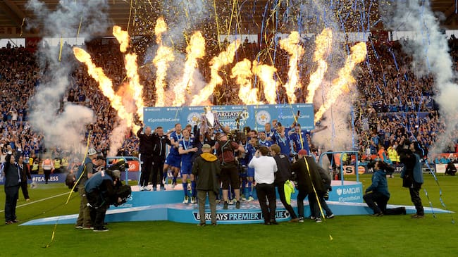 Leicester City celebrando la Premier League. Foto: Getty Images.