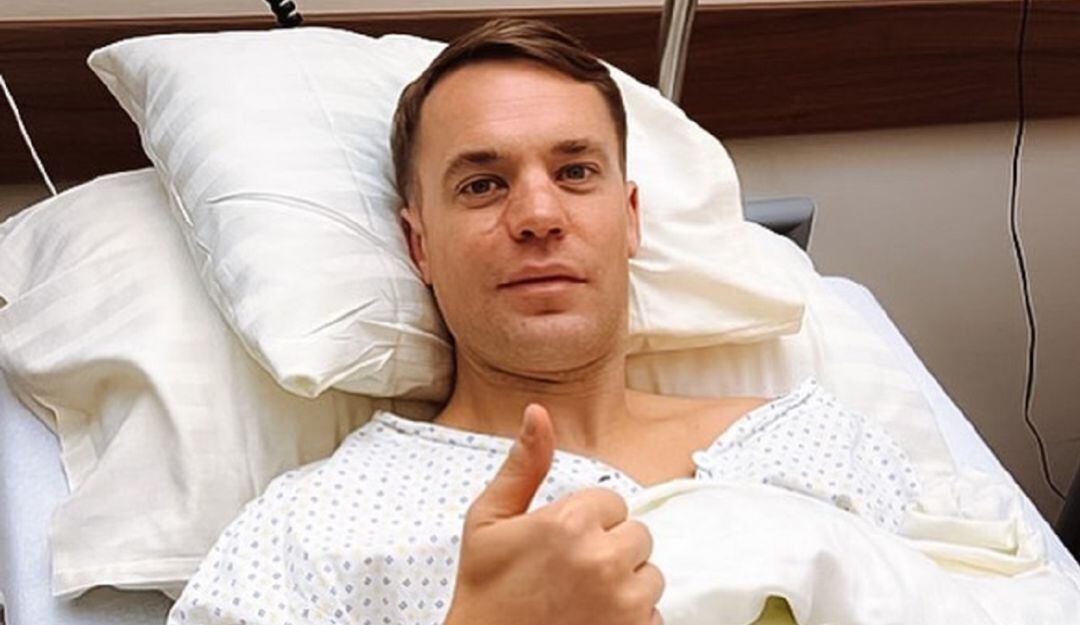 Manuel Neuer, sometido a cirugía de la rodilla izquierda.
