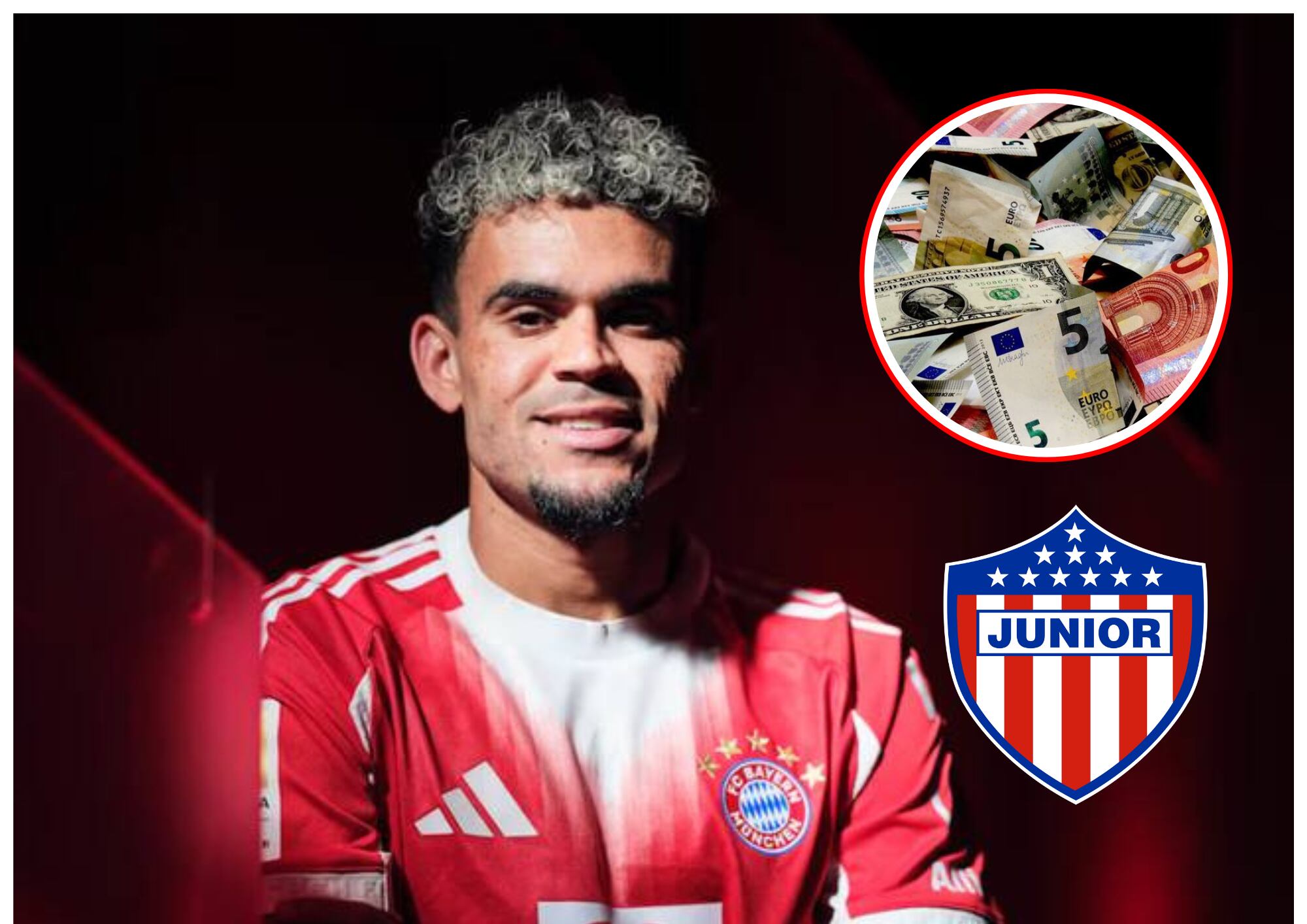 Luis Díaz en su presentación oficial como nuevo jugador del Bayern Múnich.