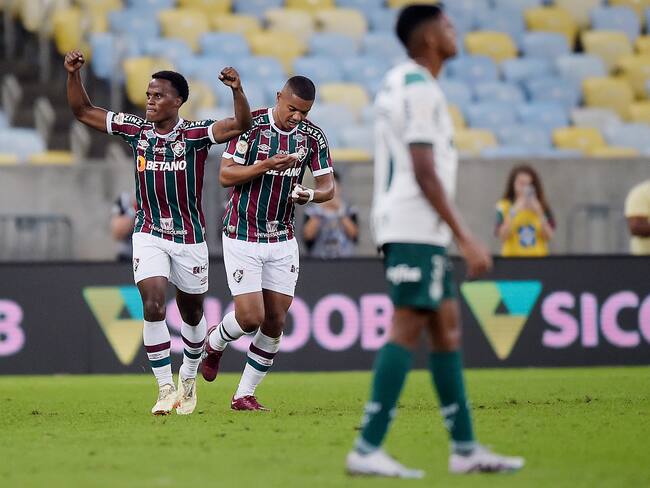 Jhon Arias anotó en el duelo entre Palmeiras y Fluminense. (Photo by Alexandre Loureiro/Getty Images)