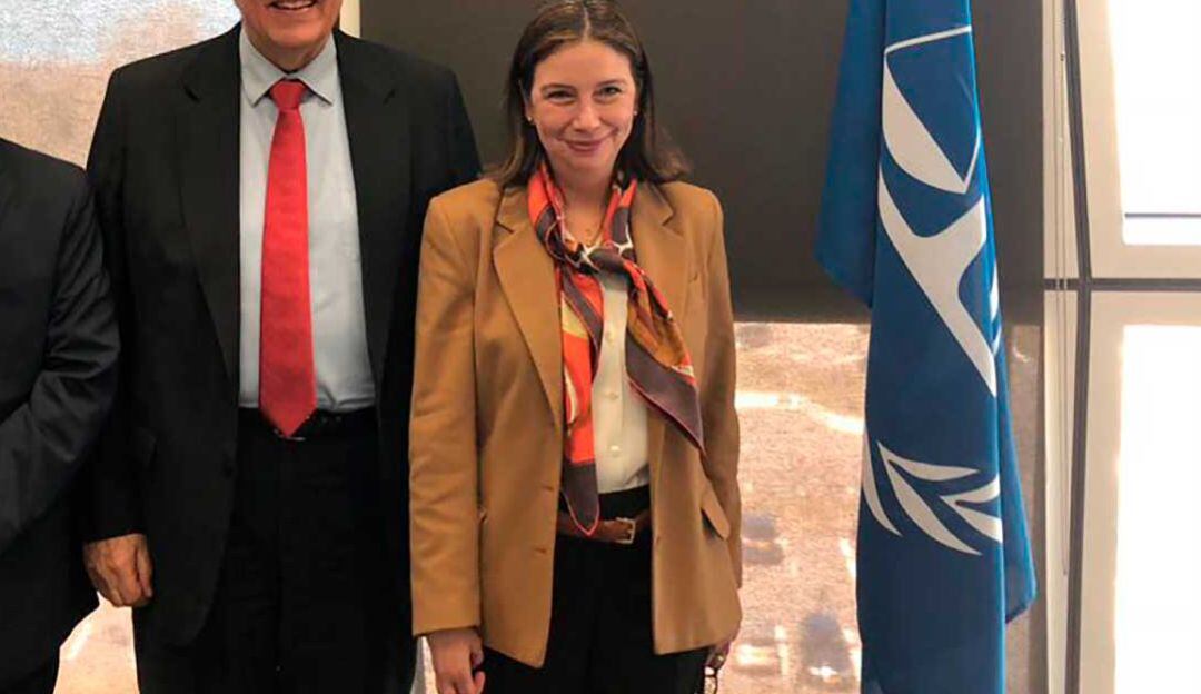 Francisco Barbosa, fiscal general de la Nación, y la vicecanciller Adriana Mejía