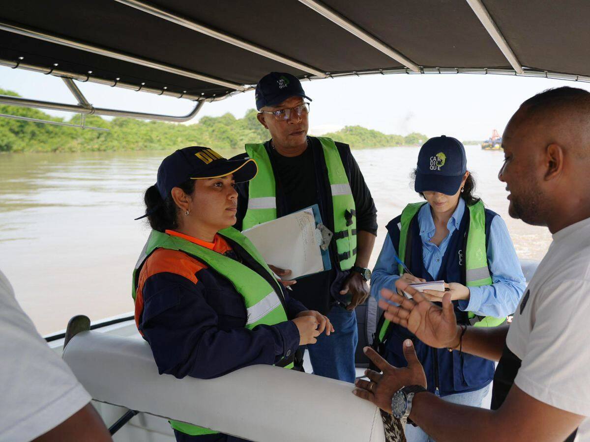 Cardique realiza inspección en el Canal del Dique, jurisdicción de Pasacaballos