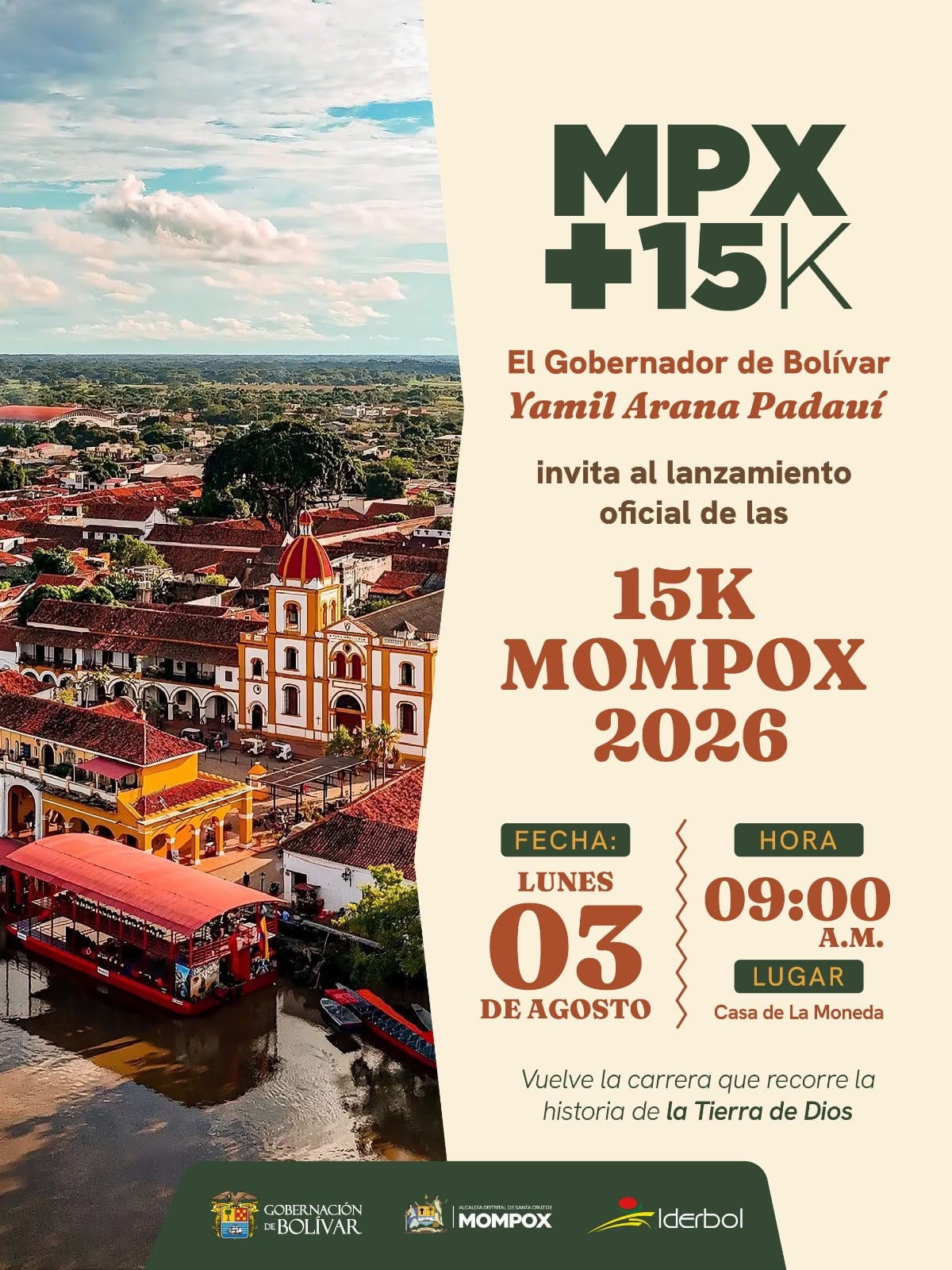 15K Mompox. // Gobernación de Bolívar