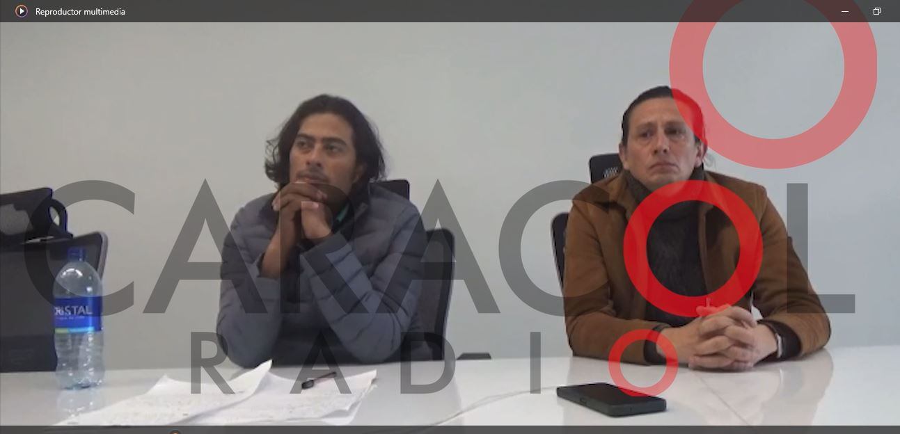 Nicolás Petro al término del interrogatorio