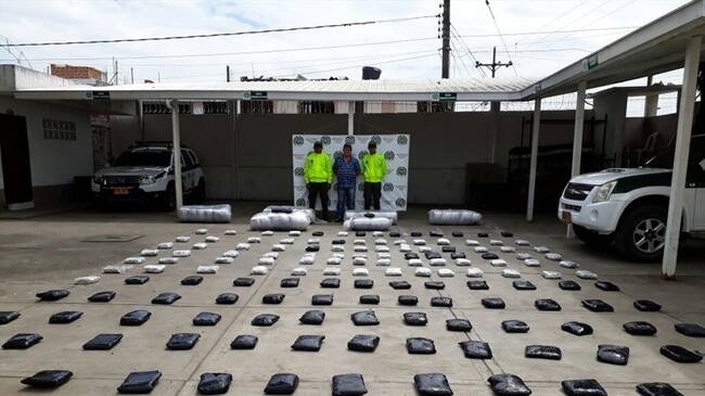 Incautan más de una tonelada de marihuana en Cauca. Foto: Policía Nacional