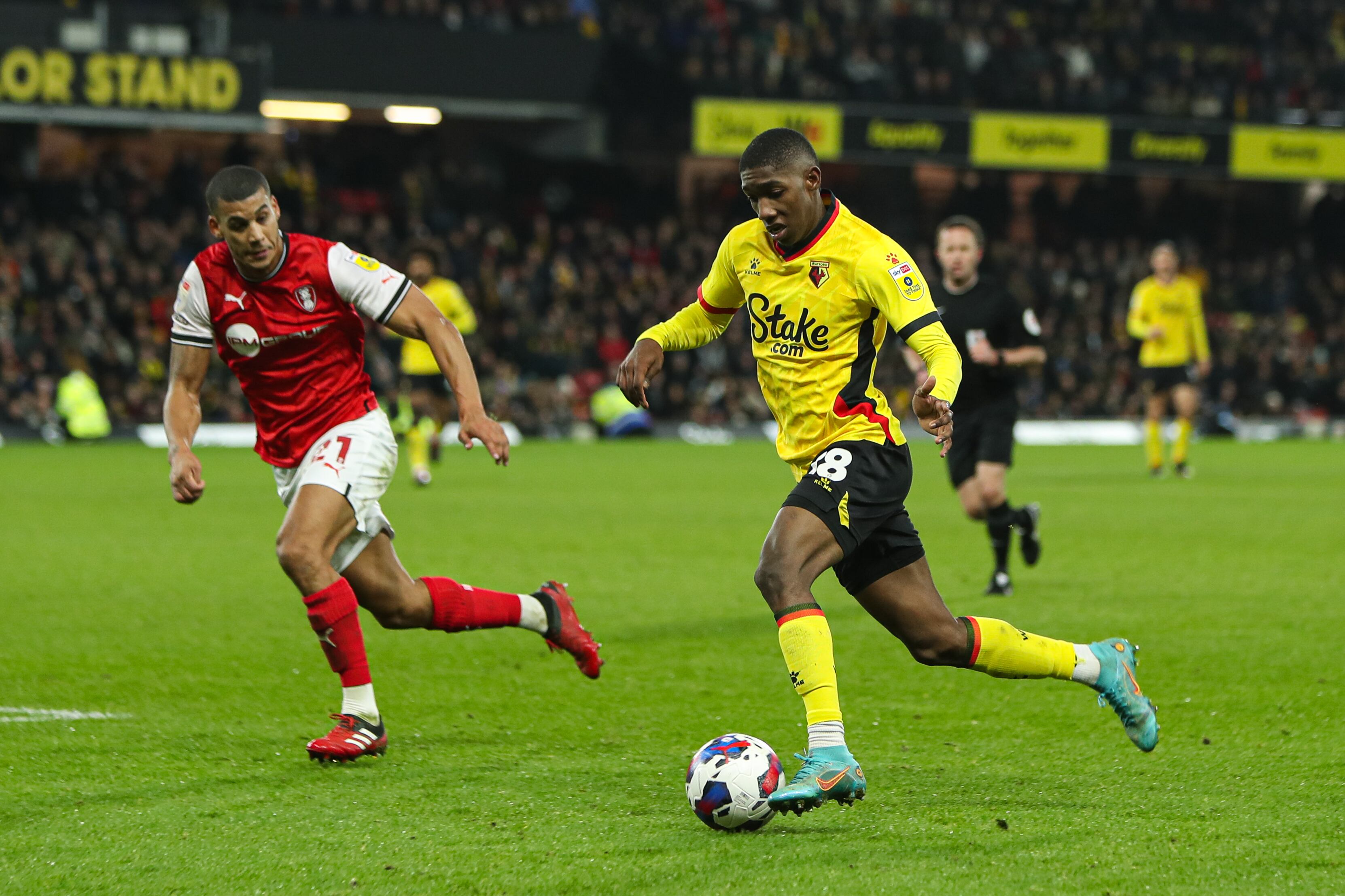 Yaser Asprilla, atacante del Watford. (Photo by Kieran Cleeves/PA Images via Getty Images)