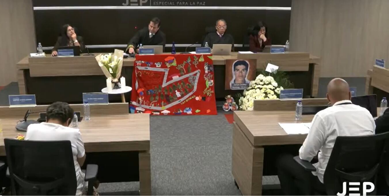 Ante la JEP fueron escuchados a 17 comparecientes involucrados en los falsos positivos. Foto: Pantallazo audiencia.