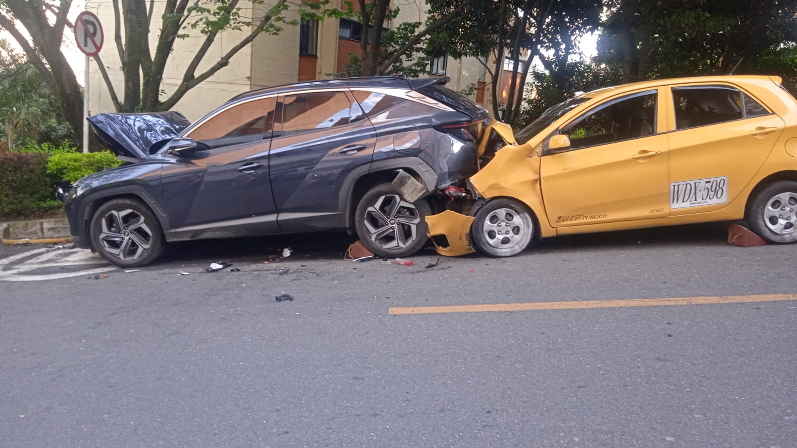 Choque múltiple en Medellín- foto cortesía