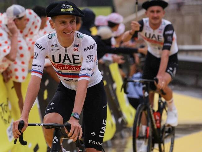 Tadej Pogacar, ciclista del UAE Emirates y llamado a ser uno de los protagonistas del Tour de Francia 2023 (Photo by Thomas SAMSON / AFP) (Photo by THOMAS SAMSON/AFP via Getty Images)