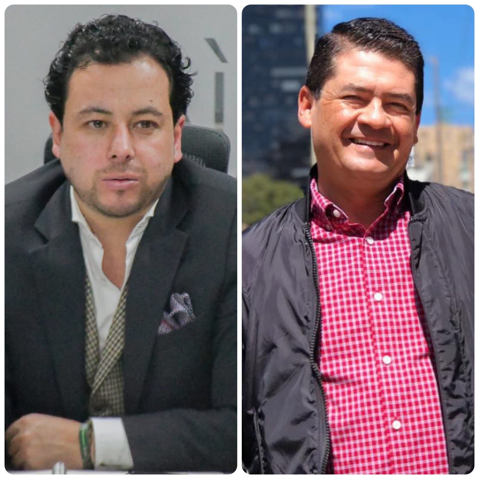 Juan Pablo Camargo Gómez, Contralor de Boyacá (Izq) y Fausto Andrés Castelblanco Torres, Contralor de Tunja.