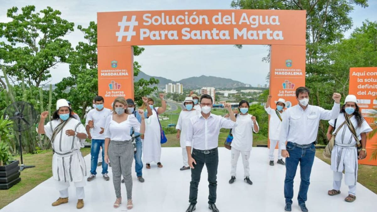 Caicedo y Virna dan soluciones al problema de falta de agua en Santa Marta
