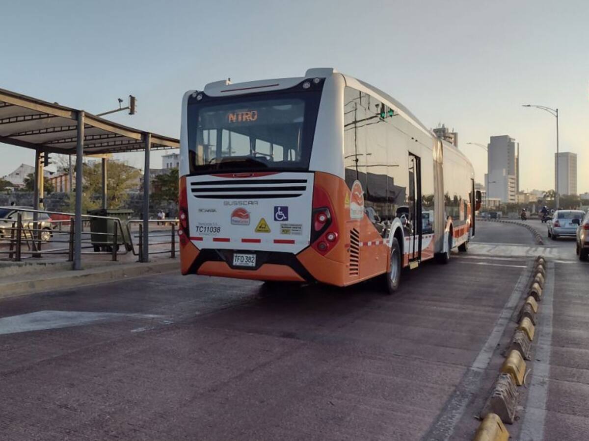 Así será la operación de Transcaribe este miércoles 20 de julio