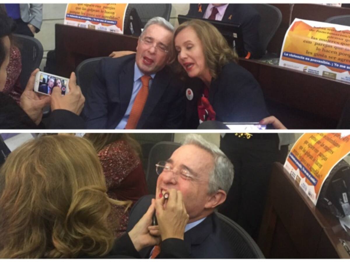 Uribe se puso colorete y dijo no a la violencia contra la mujer