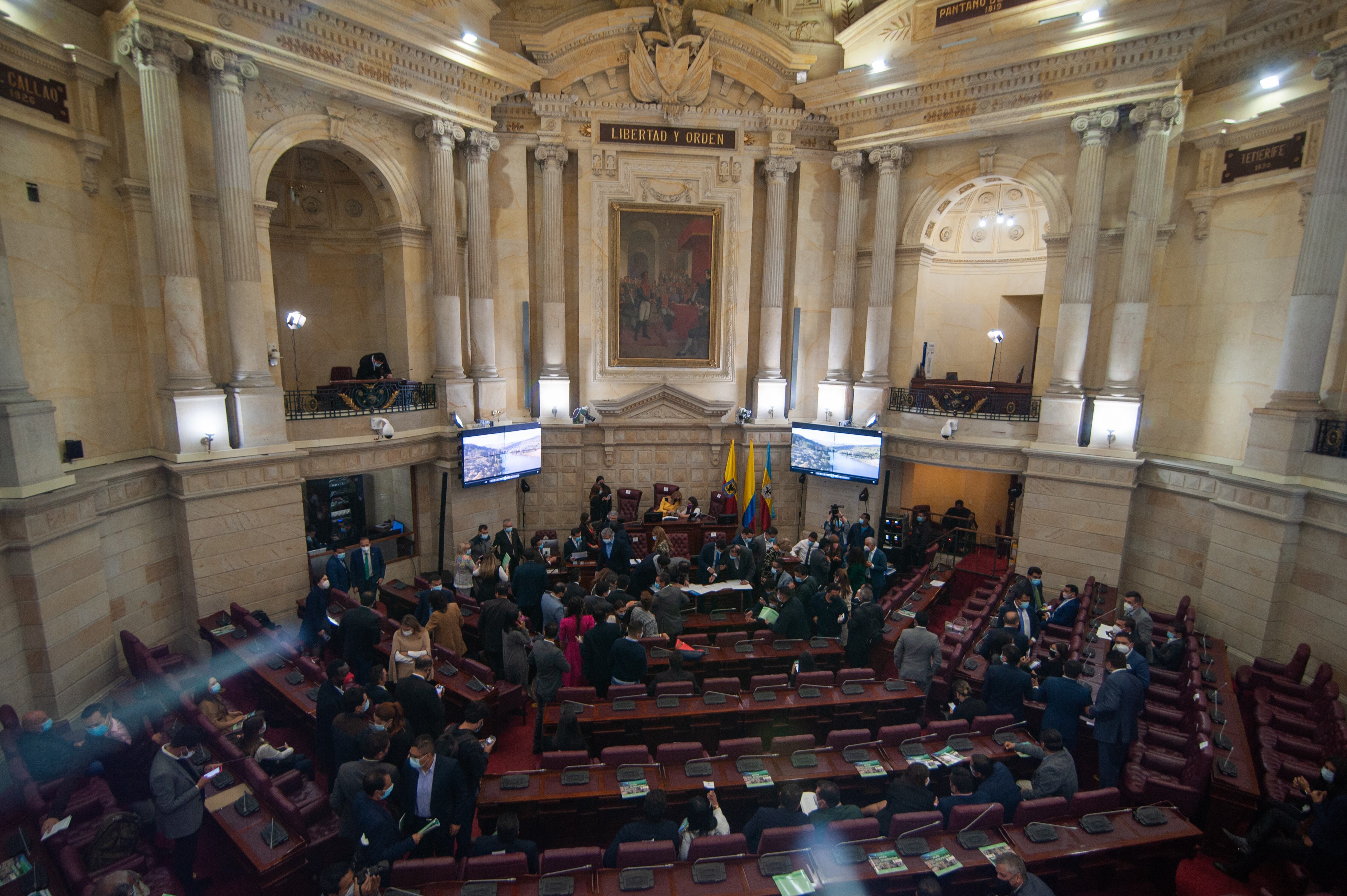 Capitolio de Colombia Salón Boyacá donde funciona la Cámara de Diputados.