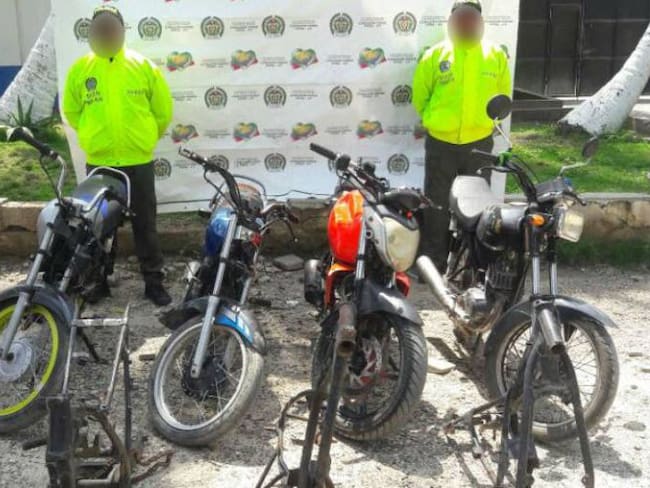 Autoridades hallaron desguazadero de motos en Olaya Herrera