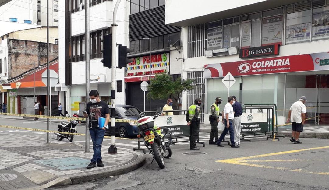 Varias calles en el centro de Armenia están cerradas para controlar el aislamiento obligatorio