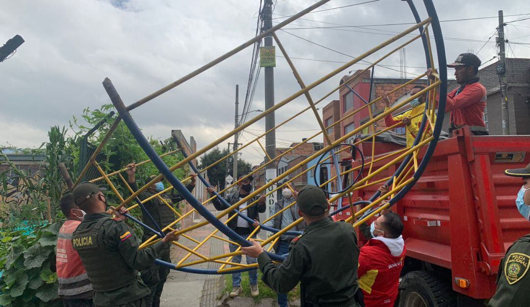 Parque robado en Bogotá. 