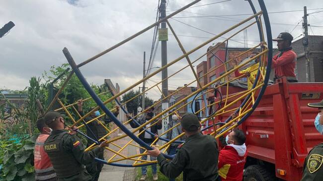 Parque robado en Bogotá.