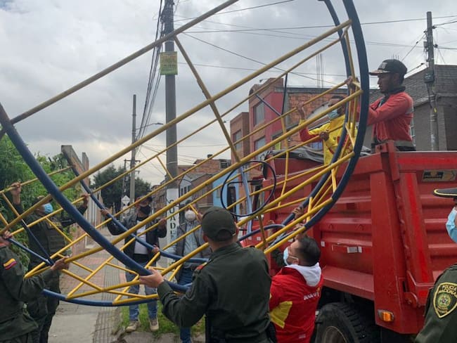 Parque robado en Bogotá. 