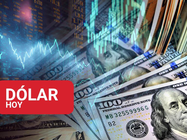 Billetes de dólares estadounidenses con ilustraciones de cifras y valores fluctuantes (Fotos vía Getty Images)