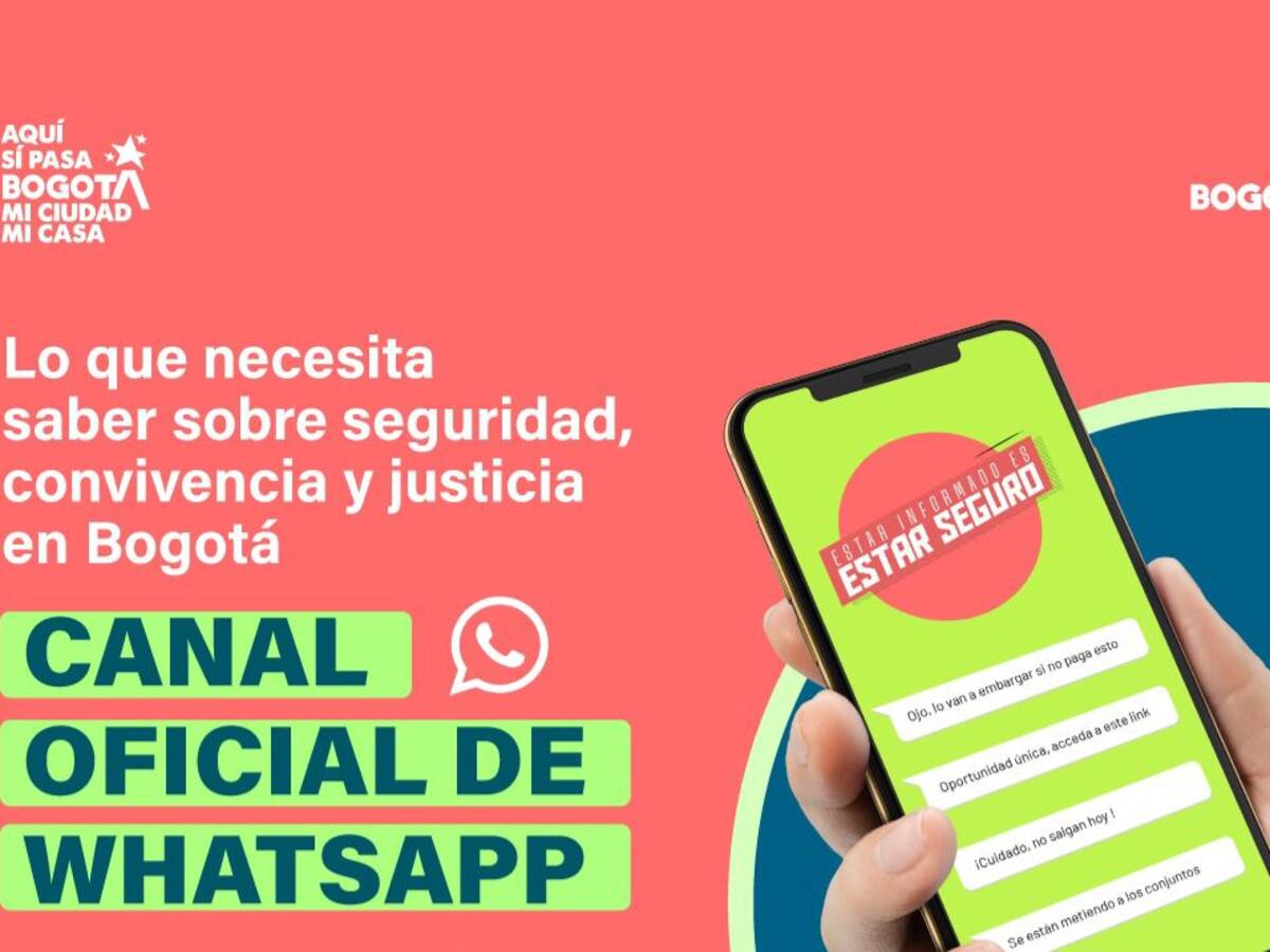 Secretaría de Seguridad de Bogotá lanza canal de WhatsApp: recibirán información en tiempo real