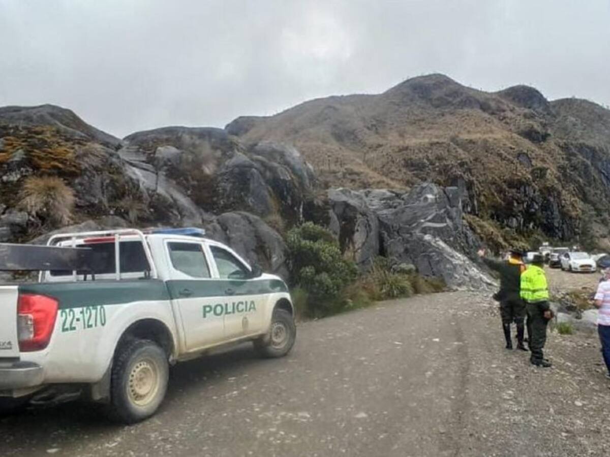 Policía del Tolima brindó seguridad a turistas en el Parque de los Nevados