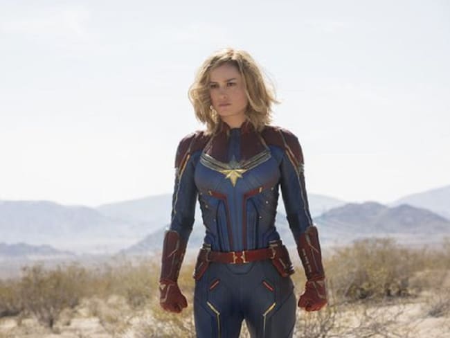 Así luce Capitana Marvel con su traje clásico en la nueva película