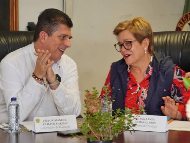 ministra de trabajo en su visita al departamento.