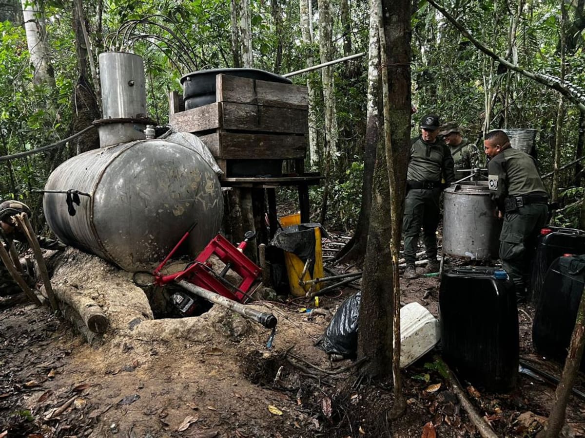 Destruyen en Guaviare laboratorio que procesaba 100 kilos diarios de cocaína