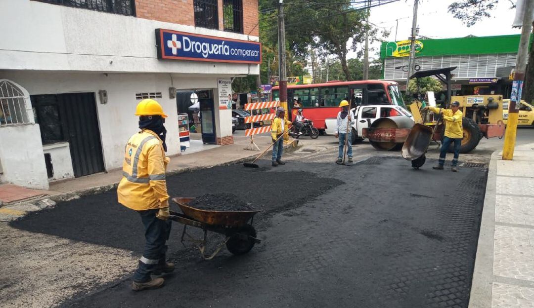 Trabajos de recuperación vial Ibagué 