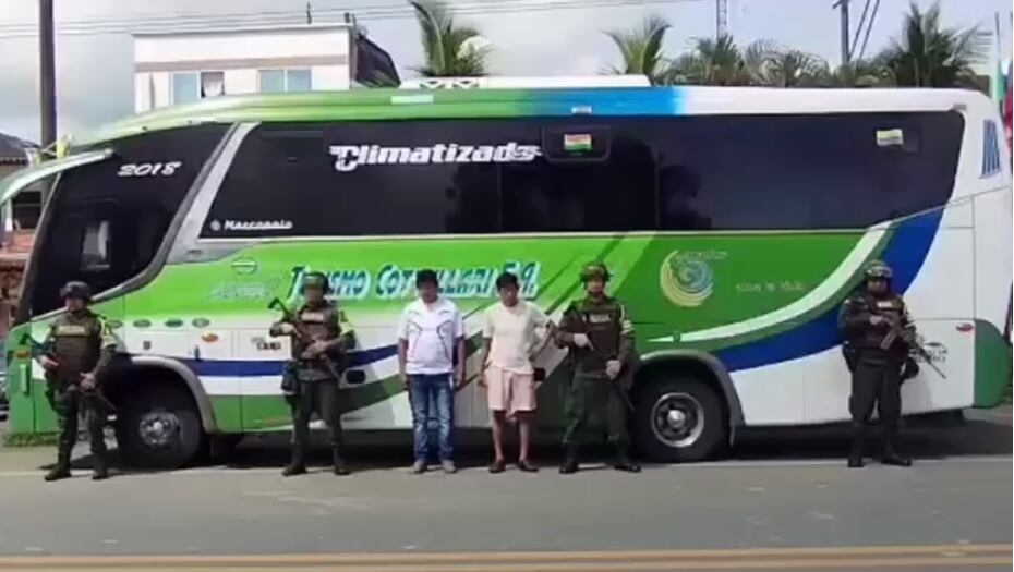Capturados por trafico de migrantes - foto policía Urabá