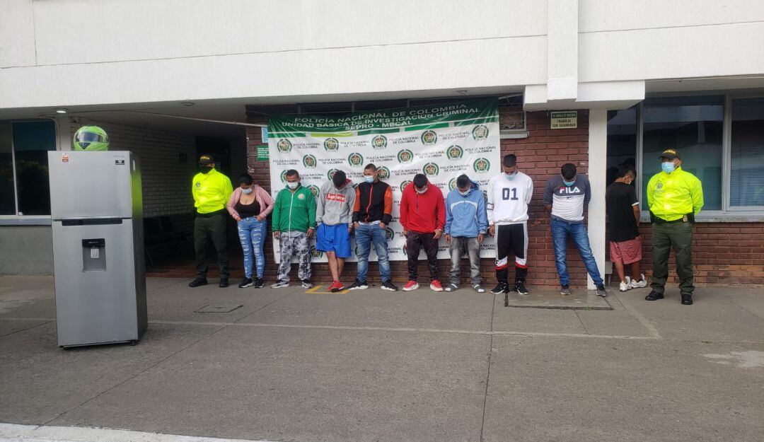 Capturas de ocho integrantes de la primera línea 