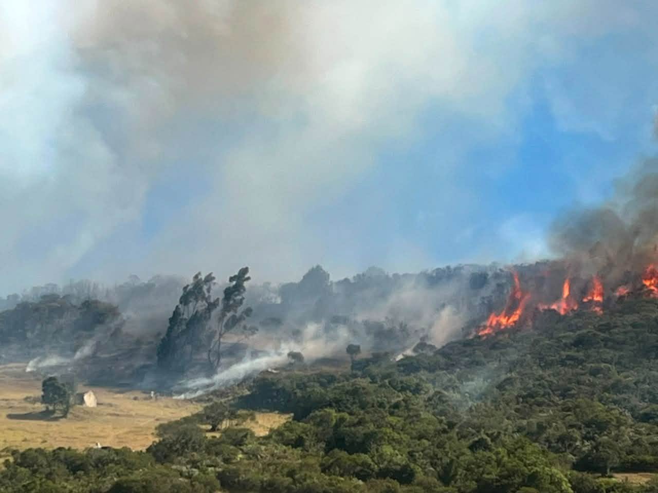 Autoridades mantienen monitoreo tras el sismo y solicitan apoyo aéreo para atender incendios forestales que han afectado cerca de 50 hectáreas en Sáchica.