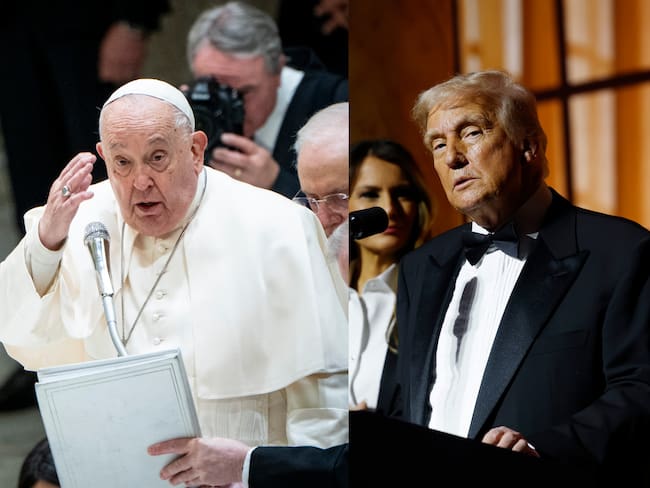 El papa Francisco (Stefano Costantino/SOPA Images/LightRocket vía Getty Images) y el presidente de Estados Unidos, Donald Trump (Anna Moneymaker/Getty Images)