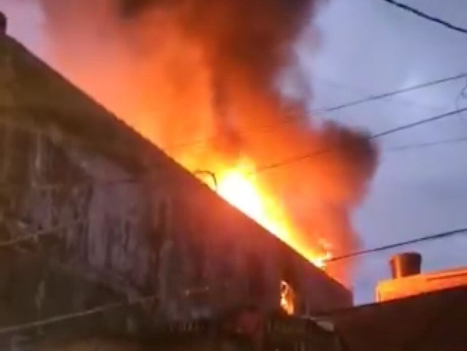 Incendio de una bodega en Caucasia. Suministrada.