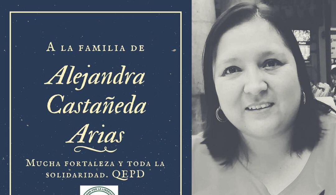 Alejandra Castañeda Arias, docente fallecida.