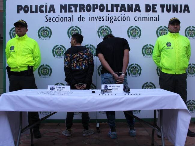 capturan a alias “Douglas” y “Trino / Cortesía: Policía Metropolitana de Tunja.