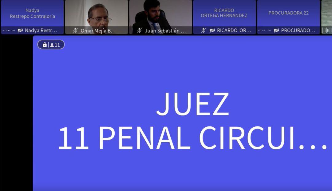 Foto tomada de la audiencia de sentencia absolutoria del exconcejal Omar Mejía Báez