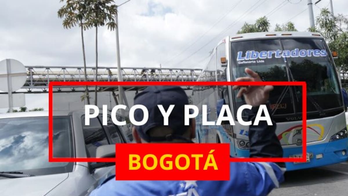 ¡Evite multas! Así opera el pico y placa en Bogotá para la semana del 20 al 26 de abril