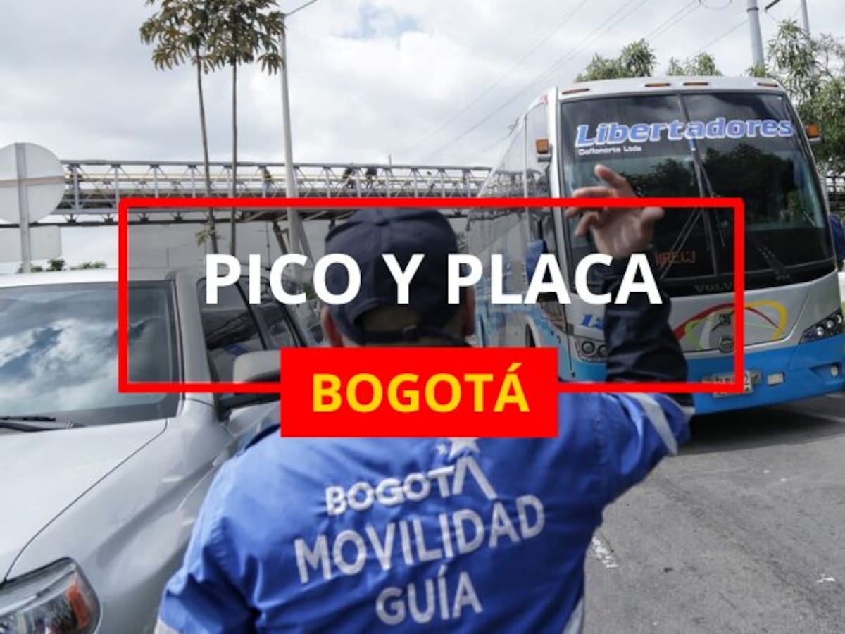 ¡Evite multas! Así opera el pico y placa en Bogotá para la semana del 20 al 26 de abril