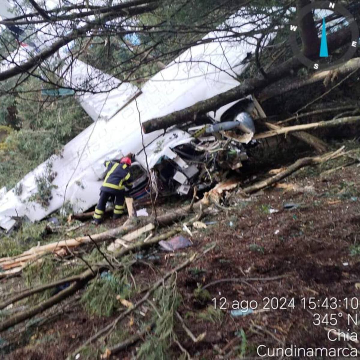 Una avioneta se cayó en jurisdicción del municipio de Chía: Bomberos atiende la emergencia