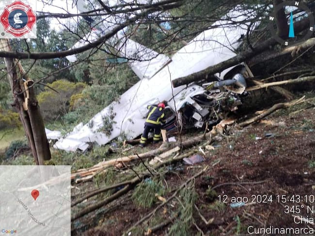 Una avioneta se cayó en jurisdicción del municipio de Chía: Bomberos atiende la emergencia