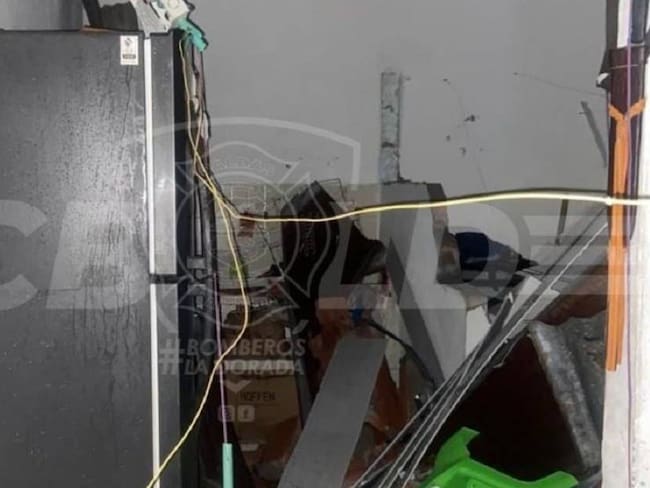 Vendaval afectó viviendas en La Dorada, Caldas. Crédito: Bomberos La Dorada, Caldas.