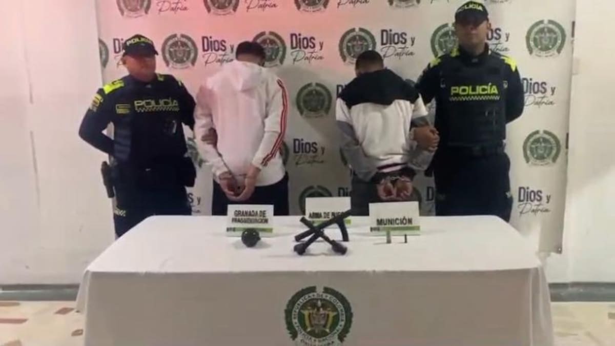 En Bogotá fueron capturados dos miembros del Tren de Aragua portando una granada