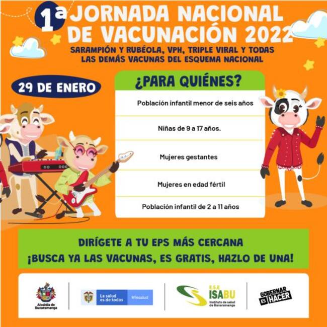 Bucaramanga tendrá jornada de vacunación para niños