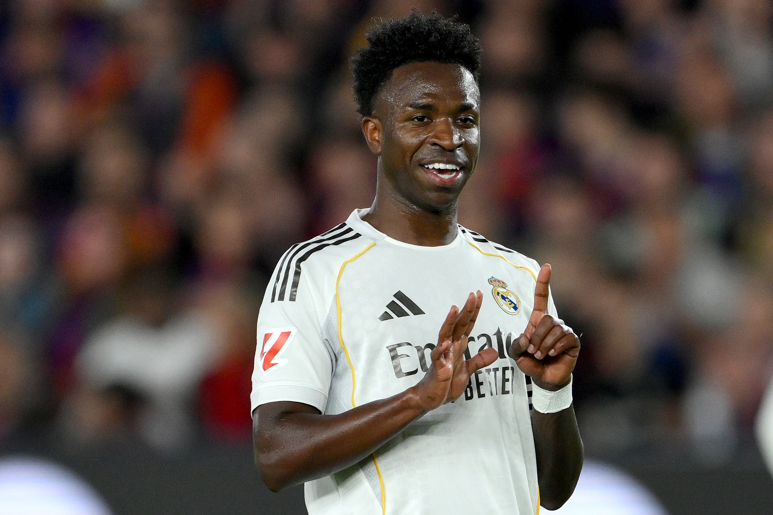 Vinicius Junior, delantero brasileño del Real Madrid. (Photo by David Ramos/Getty Images)