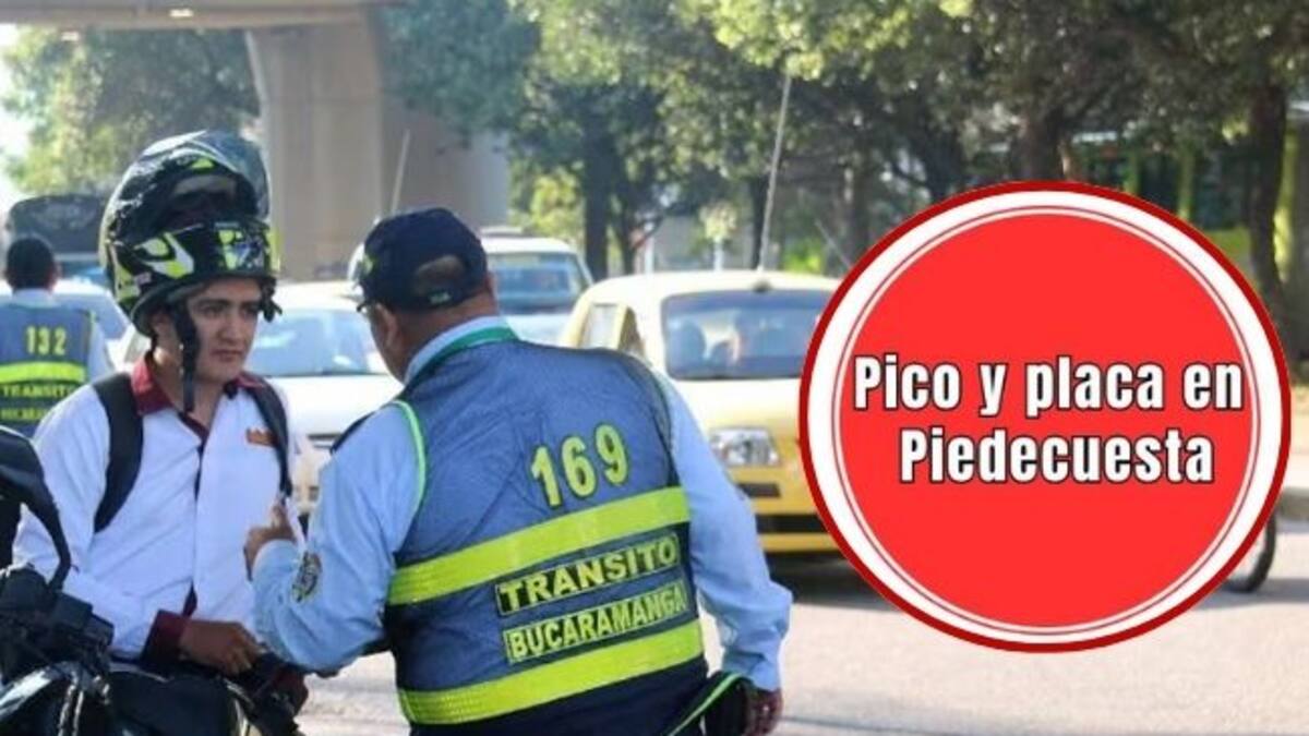 Atento: Pico y placa en Piedecuesta ahora será en todo el municipio ¿Cómo quedó?