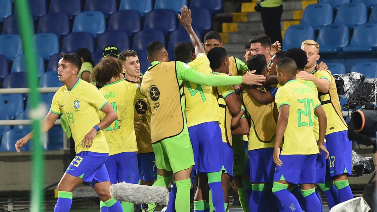 Brasil goleó a Perú y picó en punta en el Grupo A del Sudamericano Sub-20