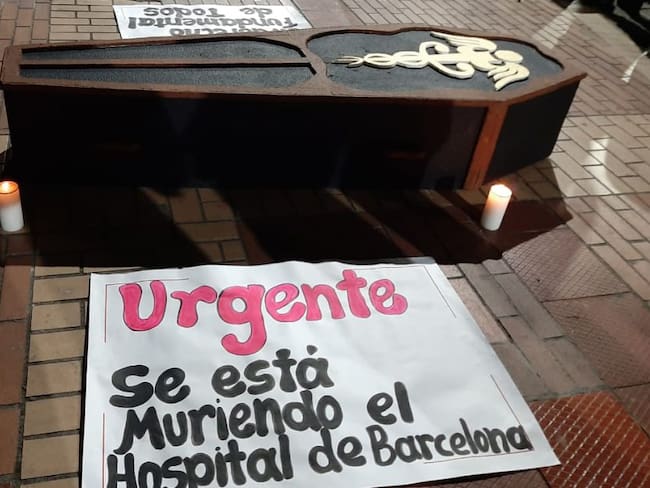 Velatón por el hospital La Misericordia de Calarcá en corregimiento de Barcelona